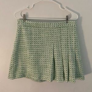 ZARA green tweed skirt